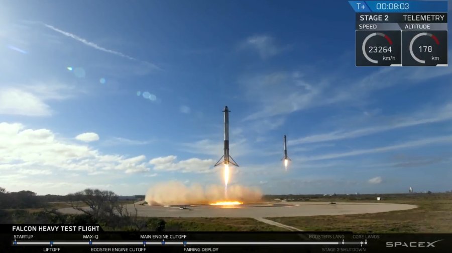 إطلاق صاروخ "Falcon Heavy"